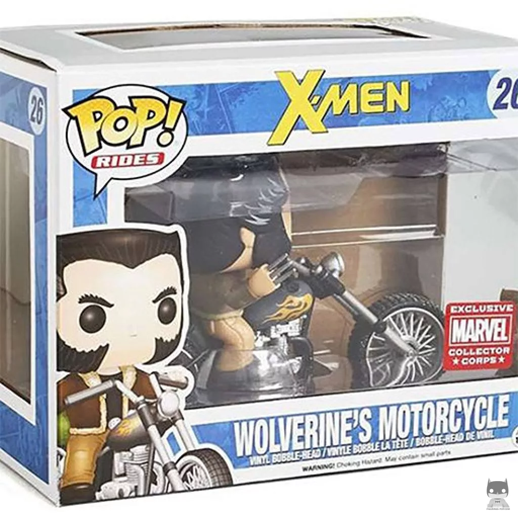 Figura Funko Pop! La moto de Lobezno en su caja