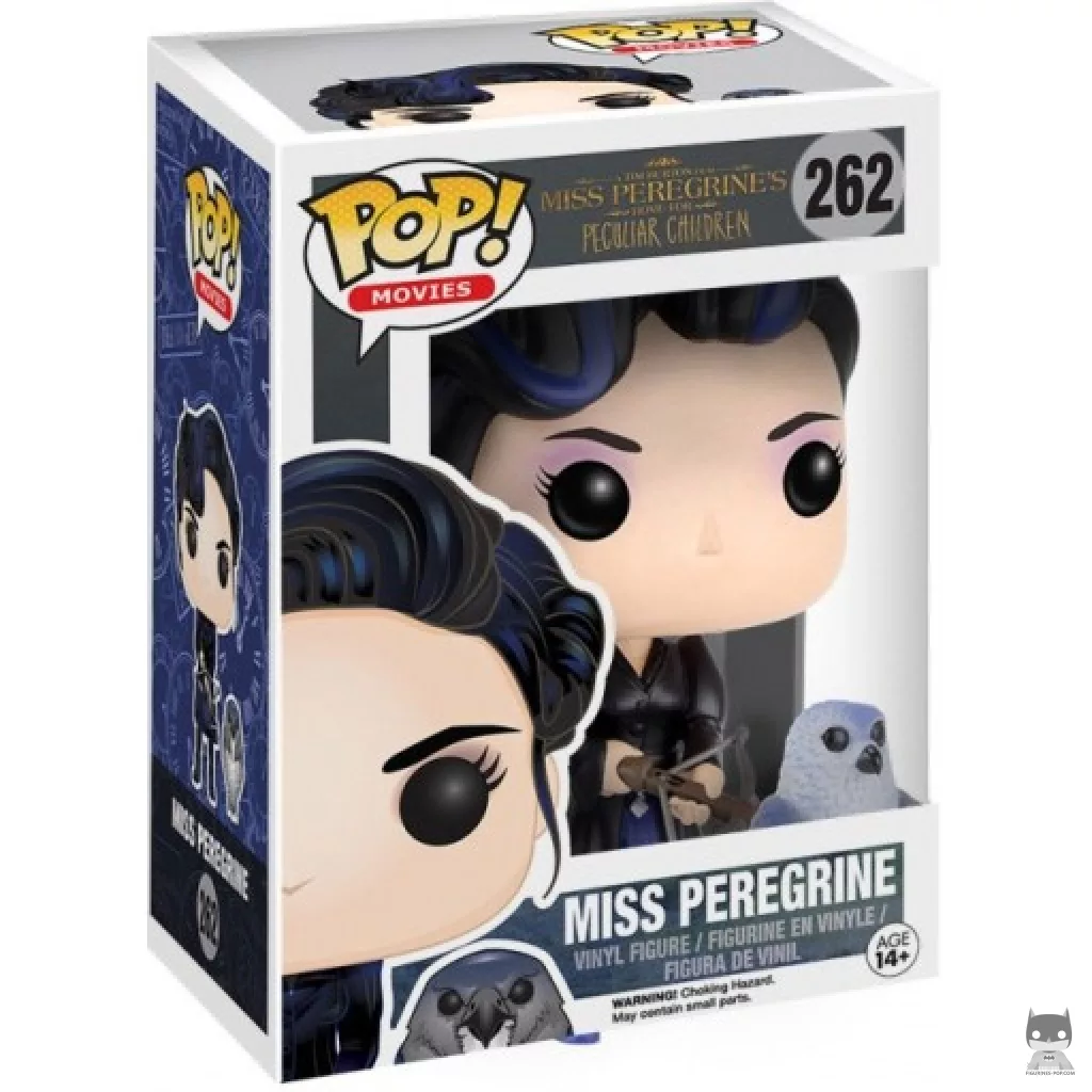 Figura Funko Pop! Miss Peregrine con Halcón en su caja