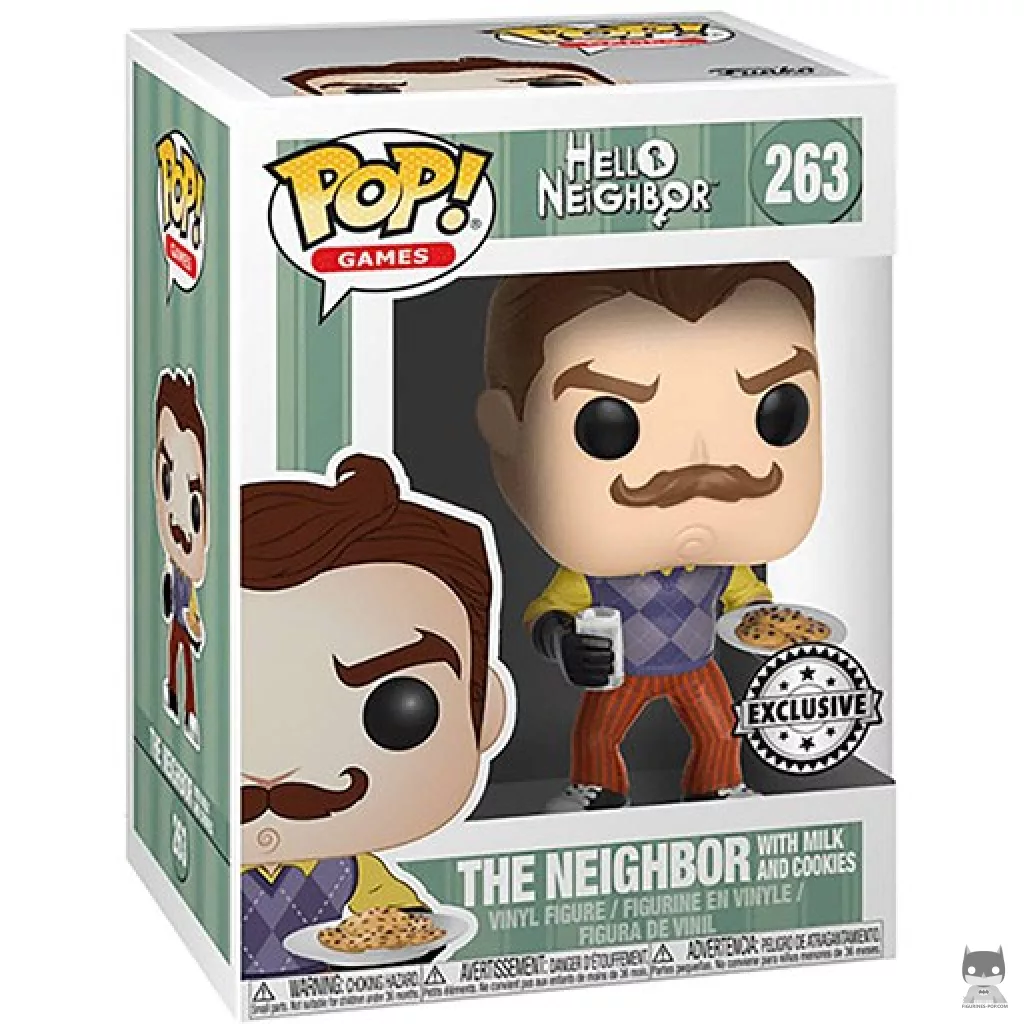 Figura Funko Pop! El Vecino con leche & galletas en su caja