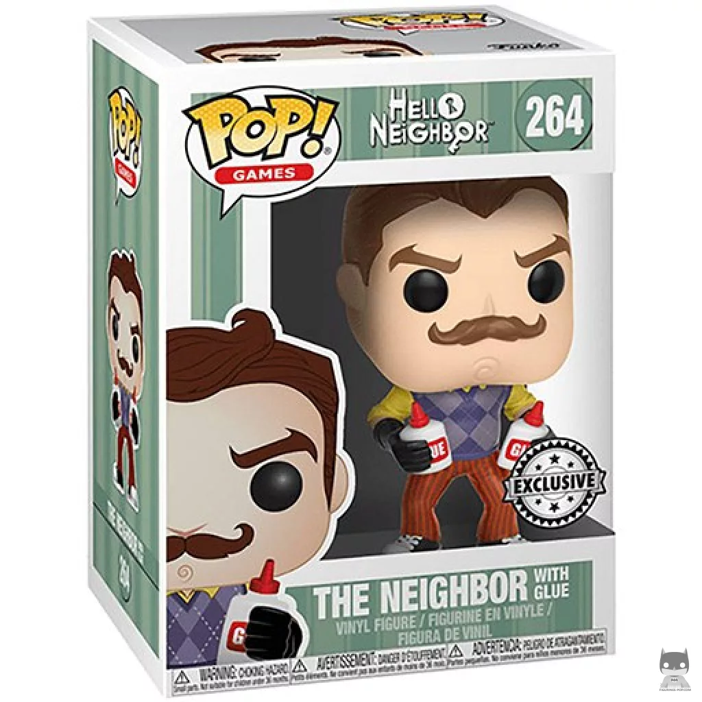 Figura Funko Pop! El Vecino con pegamento en su caja
