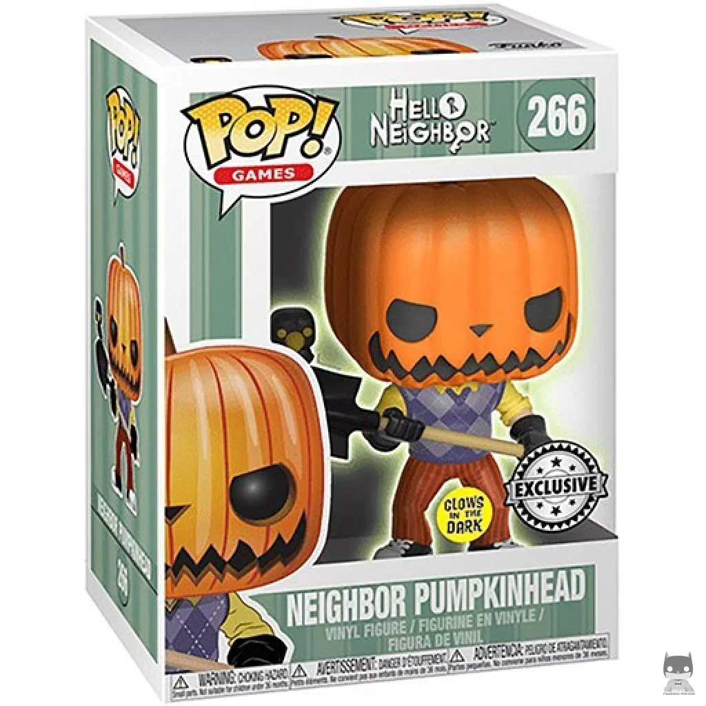 Figura Funko Pop! El Vecino con cabeza de calabaza en su caja