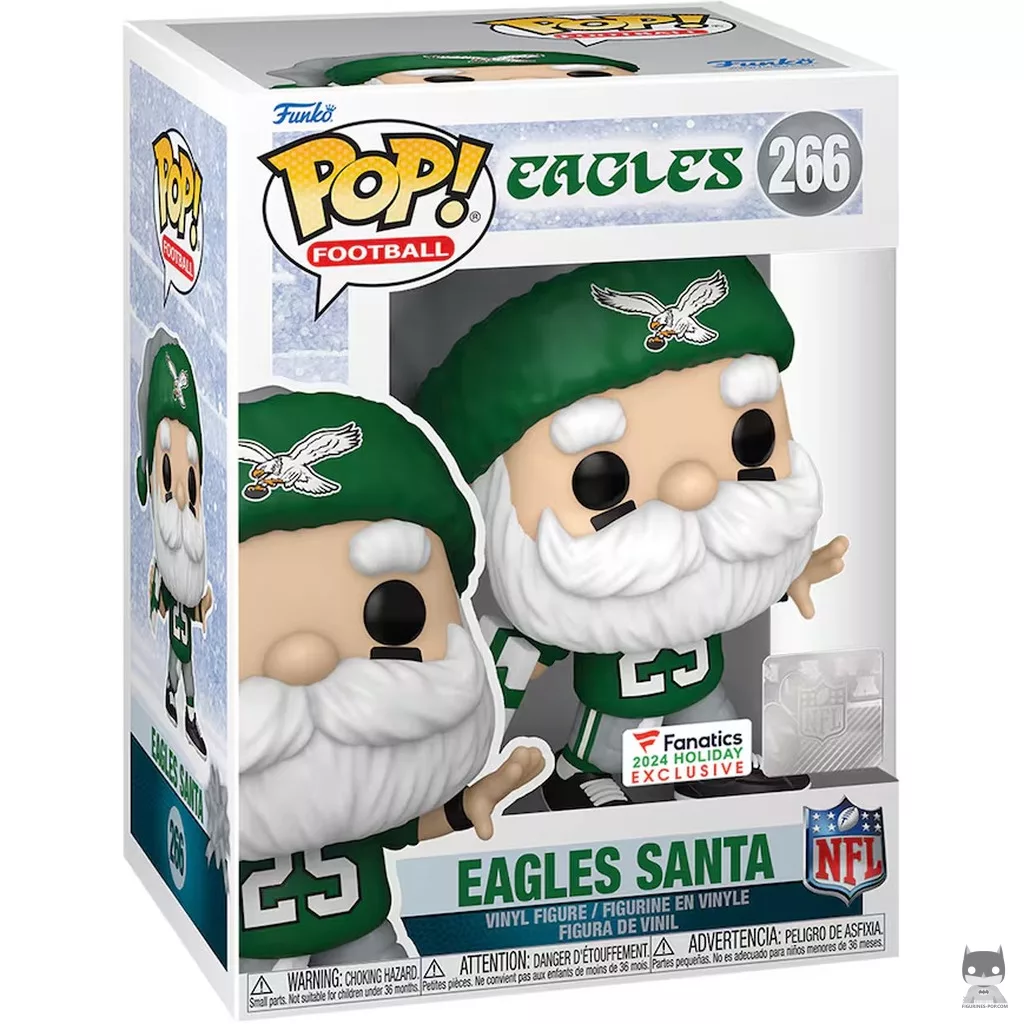 Figura Funko Pop! Papá Noel de los Eagles en su caja