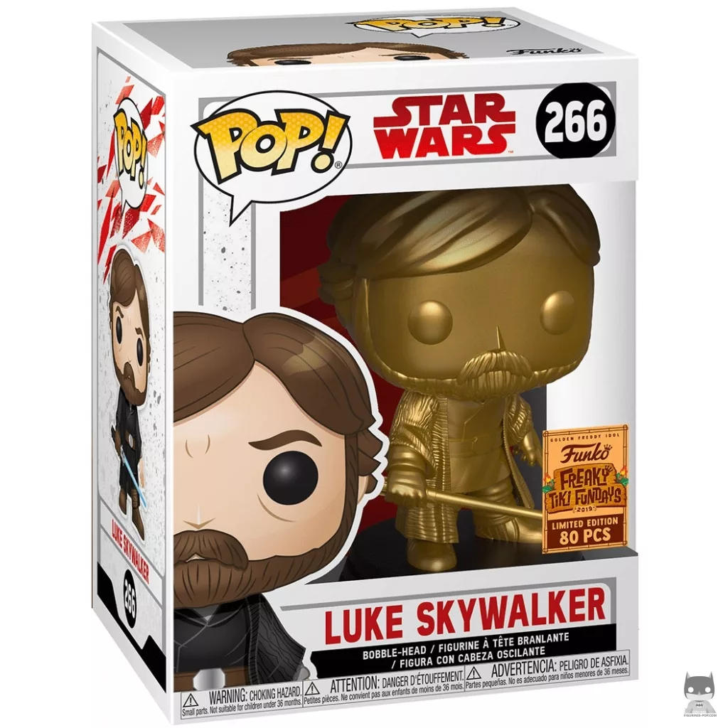 Figura Funko Pop! Luke Skywalker (Dorado) en su caja