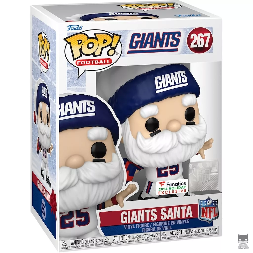Figura Funko Pop! Papá Noel de los Giants en su caja