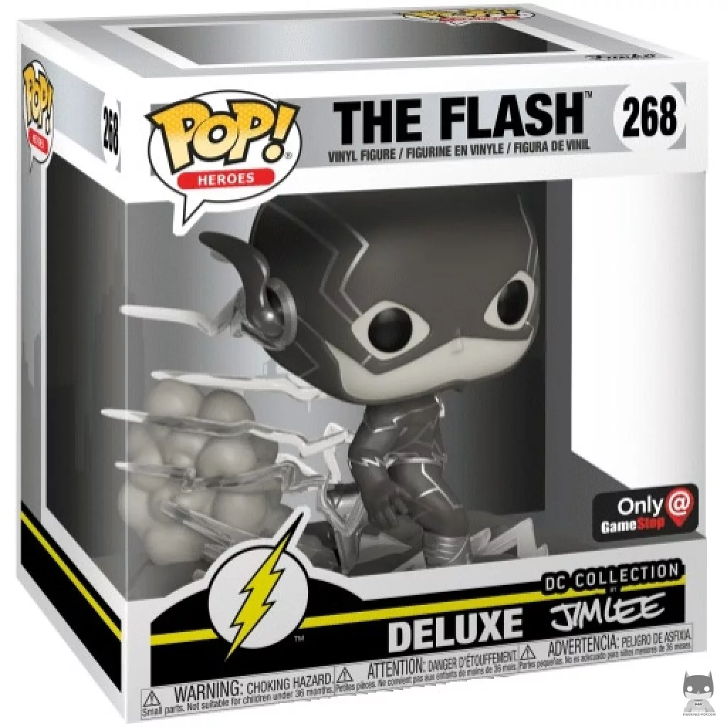 Figura Funko Pop! Flash (Blanco y negro) en su caja