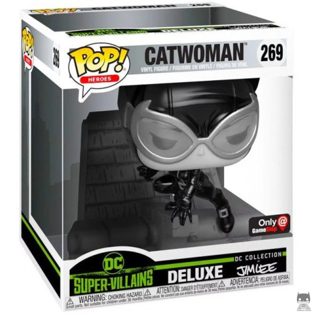 Figura Funko Pop! Catwoman (Blanco y negro) en su caja