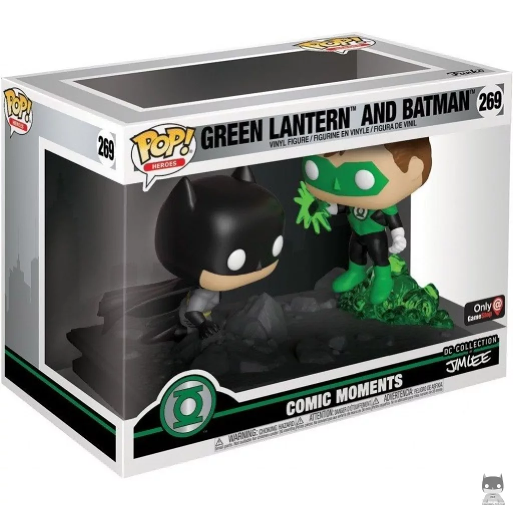 Figura Funko Pop! Linterna Verde & Batman en su caja