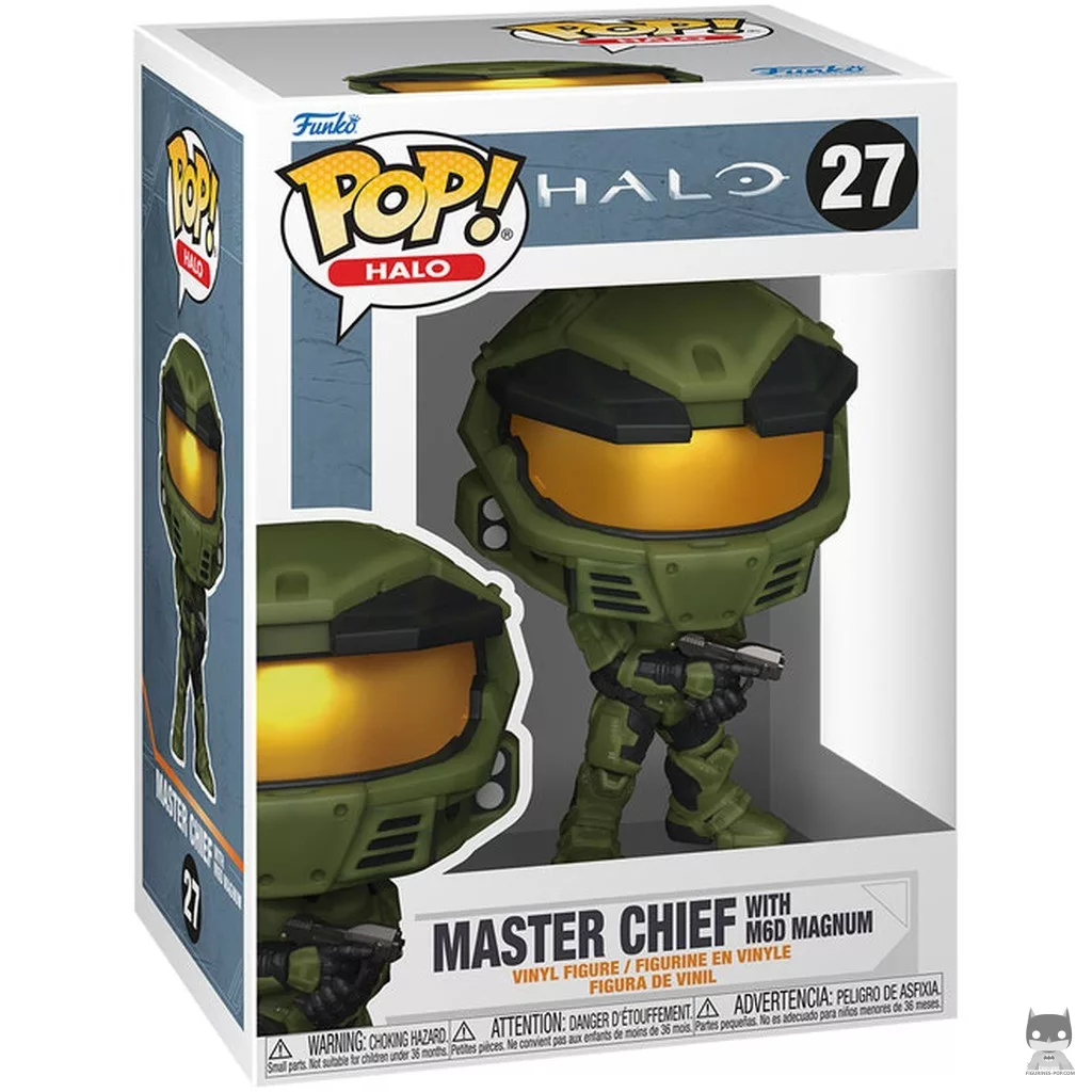 Figura Funko Pop! Jefe Maestro con Magnum M6D en su caja