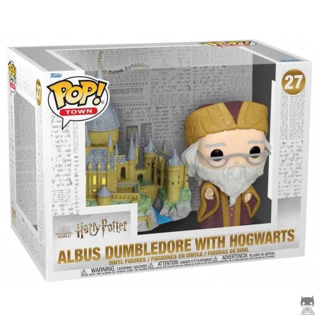 Figura Funko Pop! Dumbledore con Hogwarts en su caja