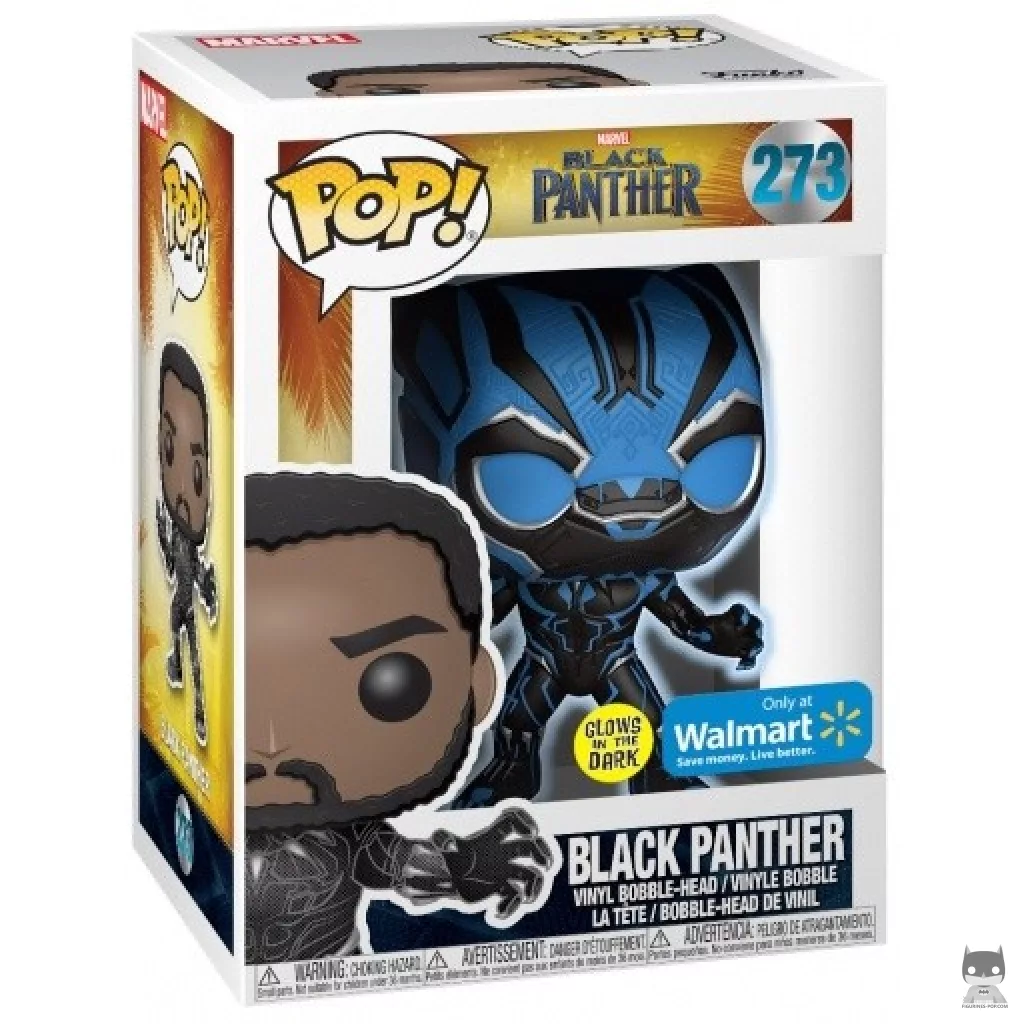 Figura Funko Pop! Black Panther (Azul) en su caja