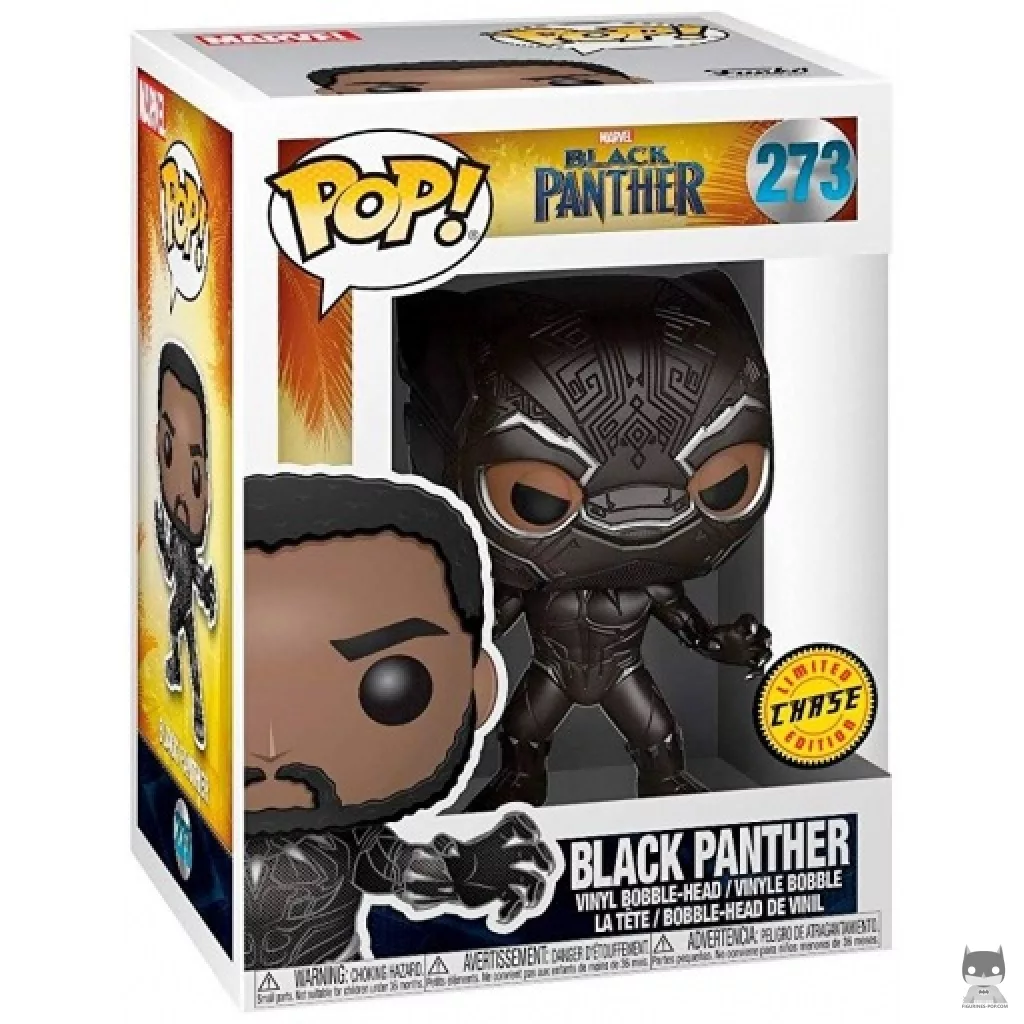 Figura Funko Pop! Black Panther (Con máscara) (Chase) en su caja