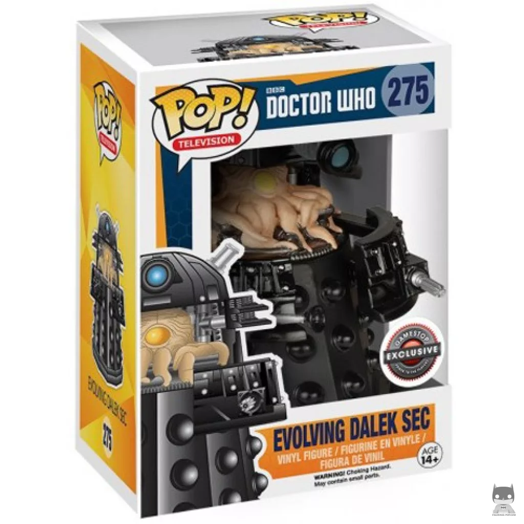 Figura Funko Pop! Dalek Sec evolucionando en su caja