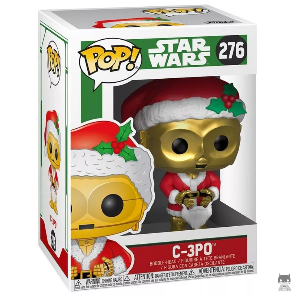 Figura Funko Pop! C-3PO como Papá Noel en su caja