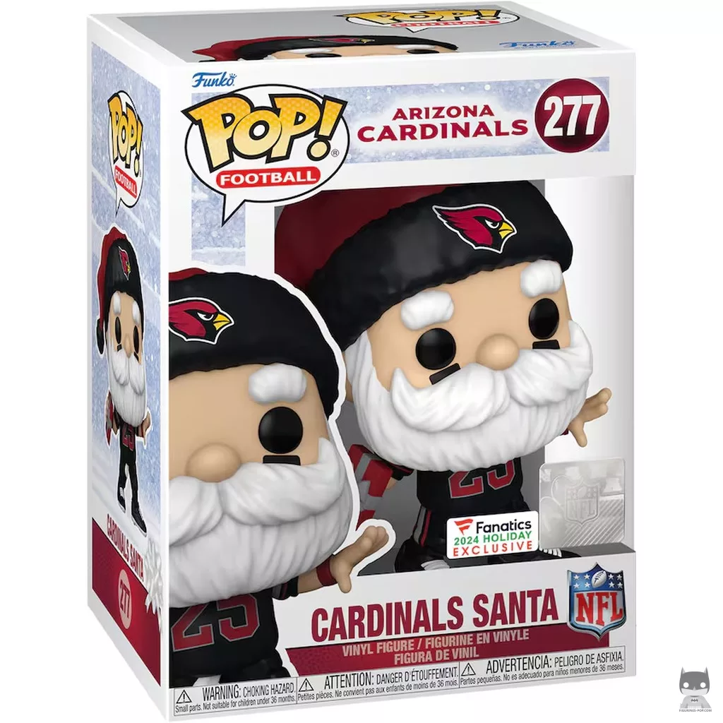 Figura Funko Pop! Papá Noel de los Cardinals en su caja