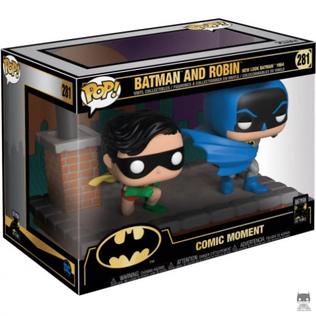Figura Funko Pop! Batman y Robin (New Look Batman 1964) en su caja