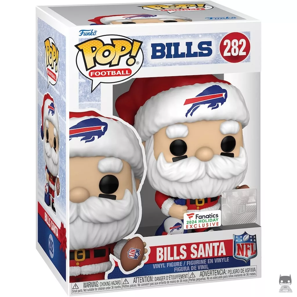 Figura Funko Pop! Papá Noel de los Bills en su caja