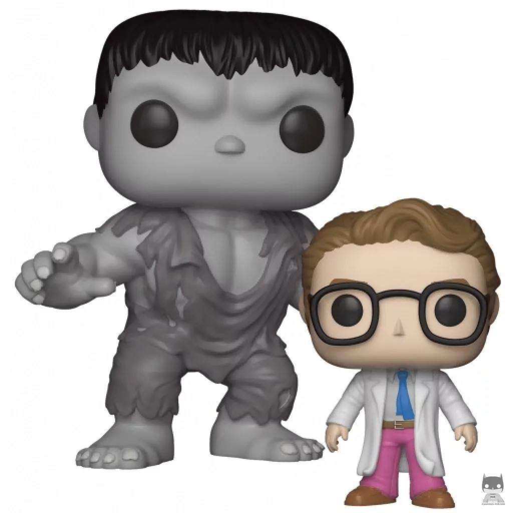 Figura Funko Pop! Hulk Gris & Bruce Banner (Marvel Comics)