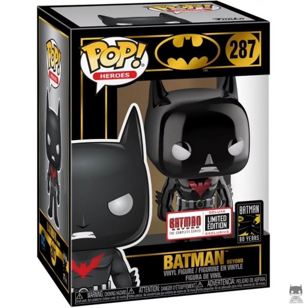 Figura Funko Pop! Batman del futuro (Cromado) en su caja