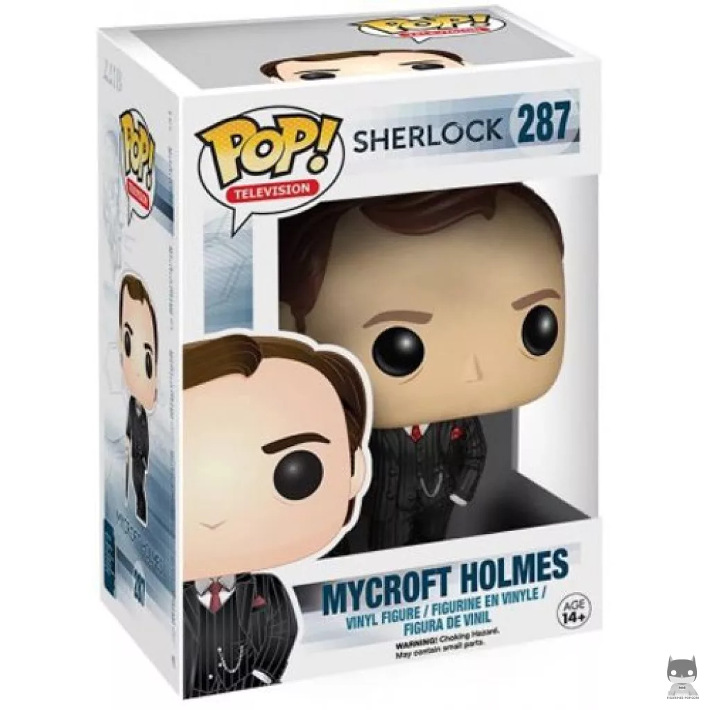 Figura Funko Pop! Mycroft Holmes en su caja