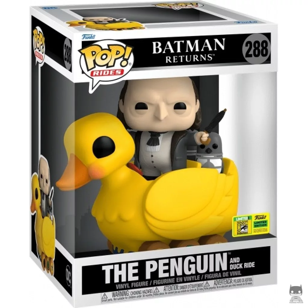 Figura Funko Pop! El Pingüino en su pato (Batman vuelve) en su caja