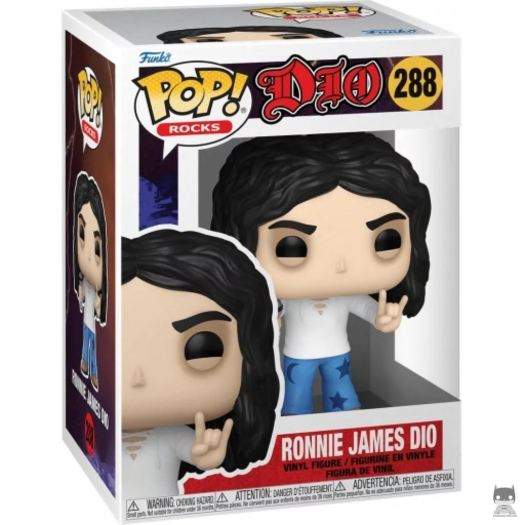 Figura Funko Pop! Ronnie James Dio en su caja