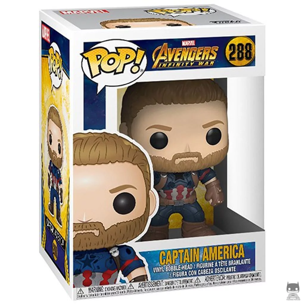 Figura Funko Pop! Capitán América en su caja