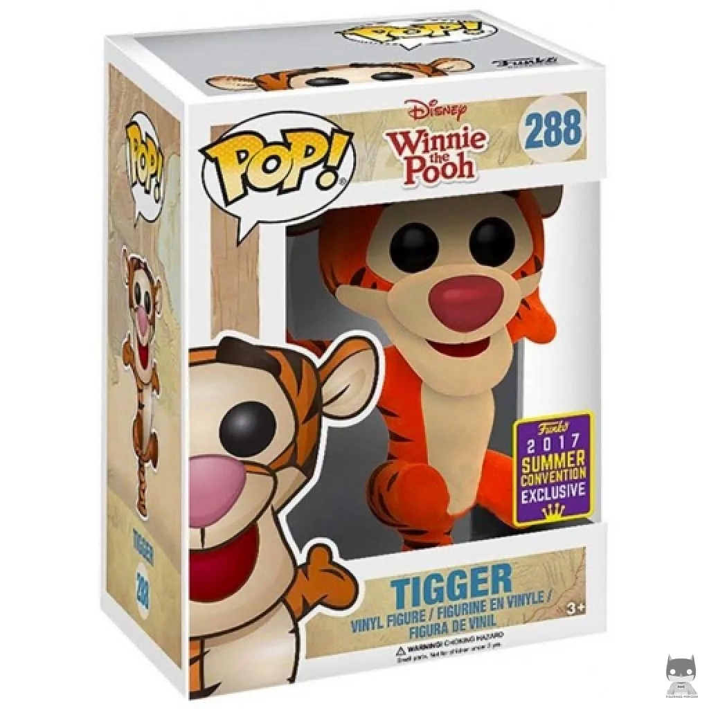 Figura Funko Pop! Tigger saltando (Flocado) en su caja