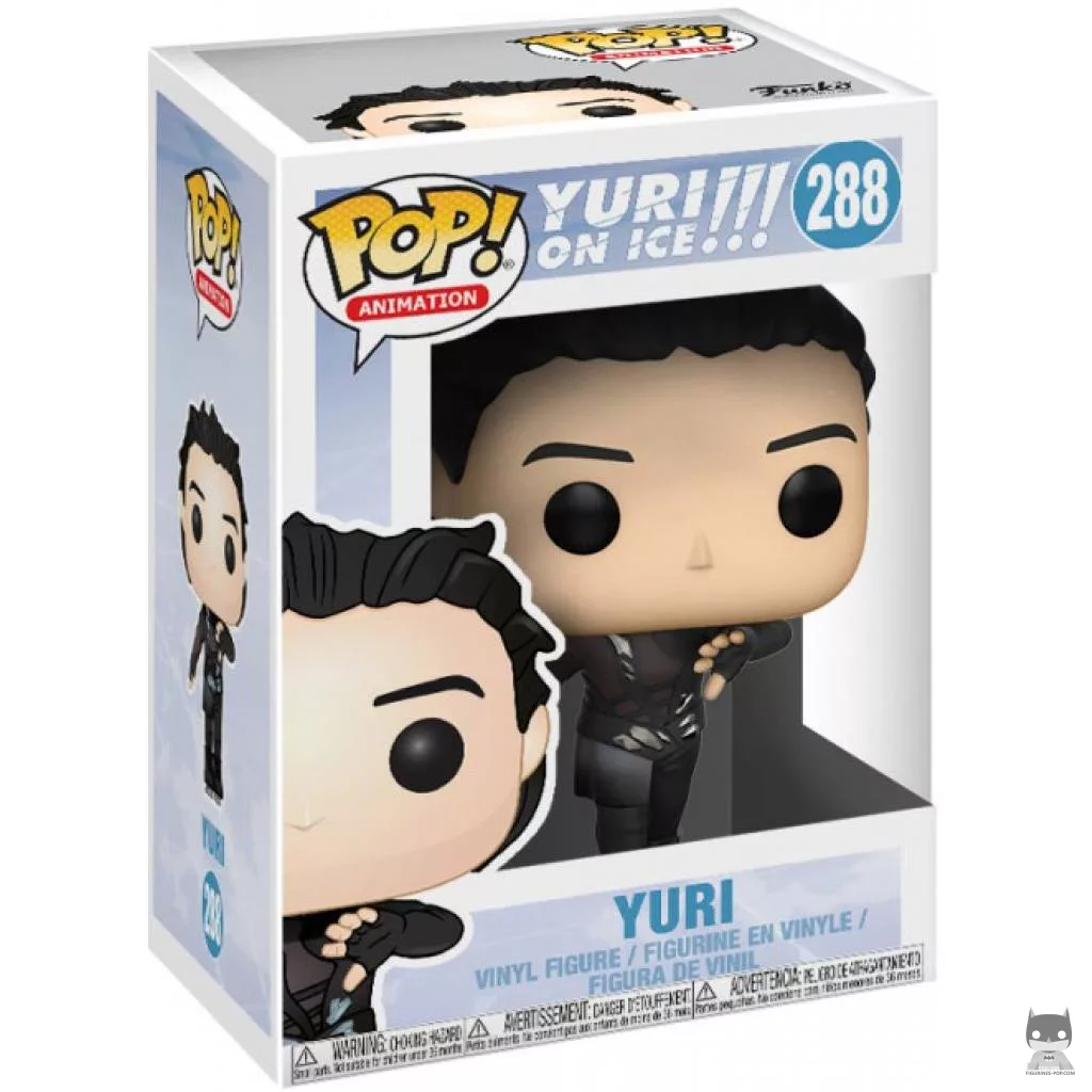 Figura Funko Pop! Yuri Katsuki con patines en su caja