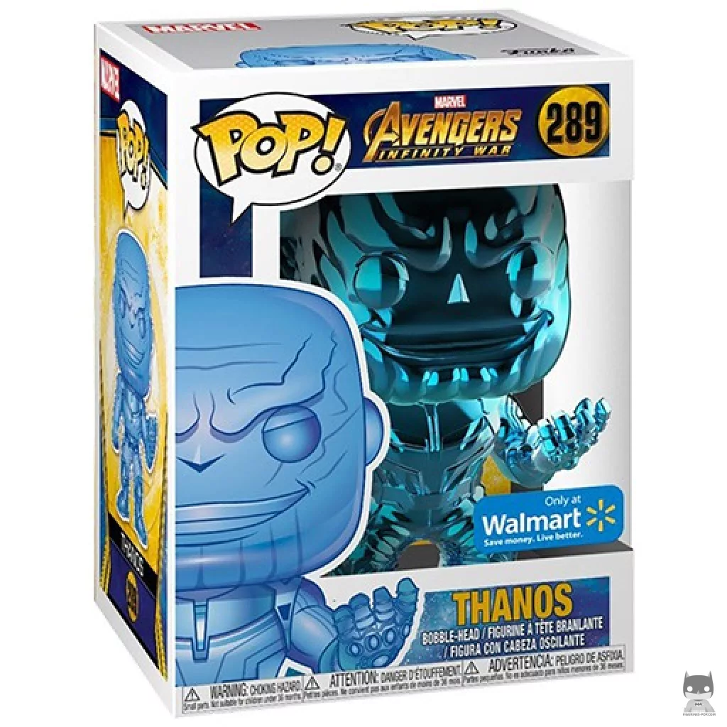 Figura Funko Pop! Thanos (Azul cromado) en su caja