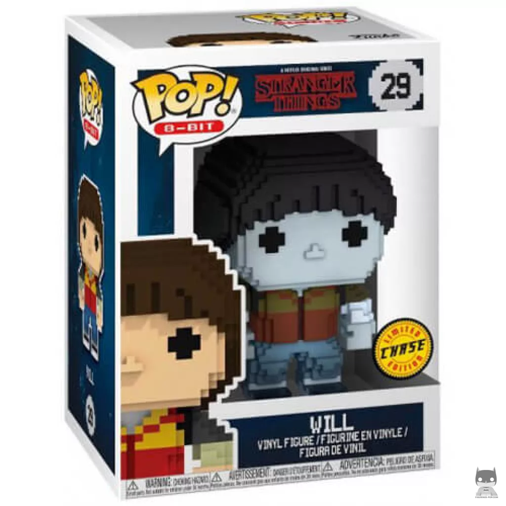 Figura Funko Pop! Will en el Mundo del Revés (8-bit Chase) en su caja