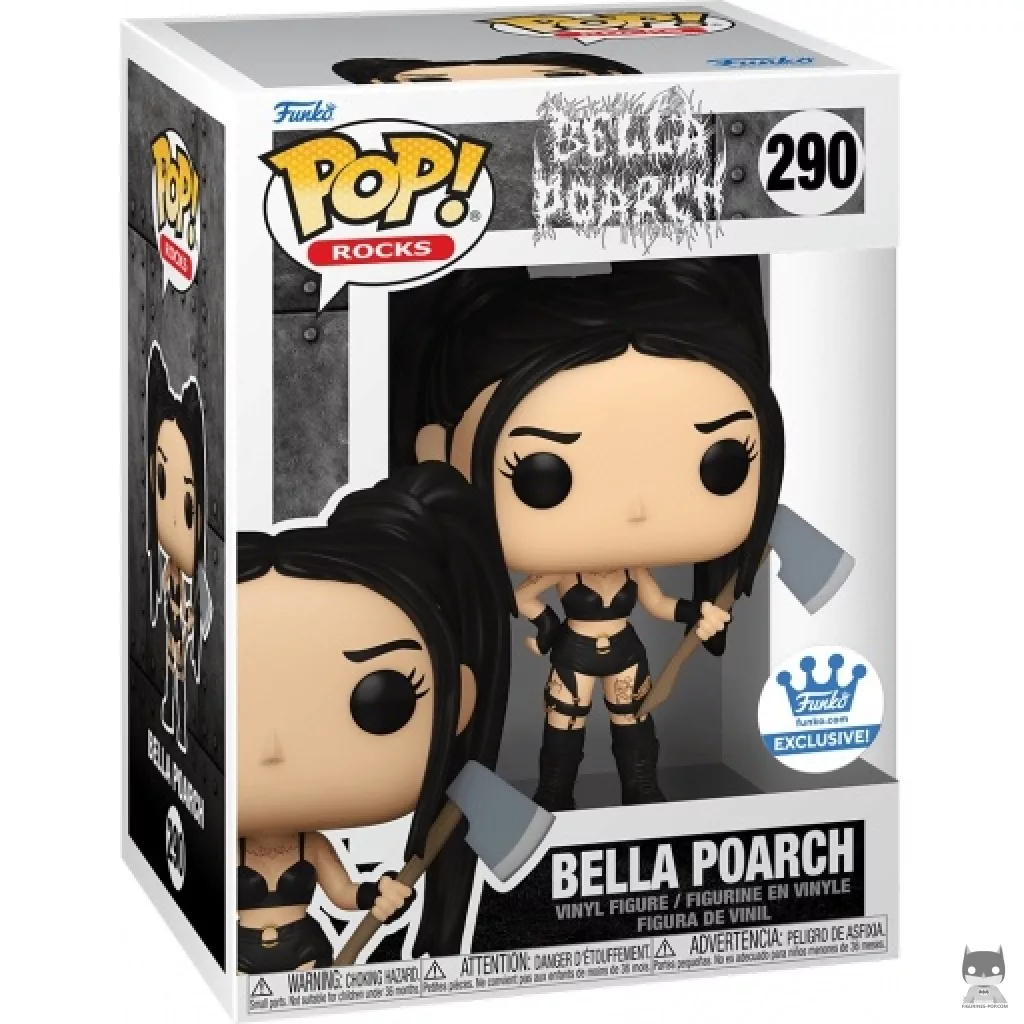 Figura Funko Pop! Bella Poarch con hacha en su caja