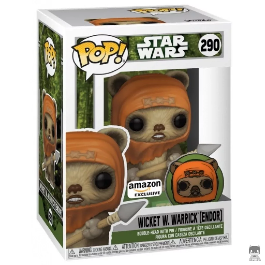 Figura Funko Pop! Wicket W. Warrick (Endor) en su caja