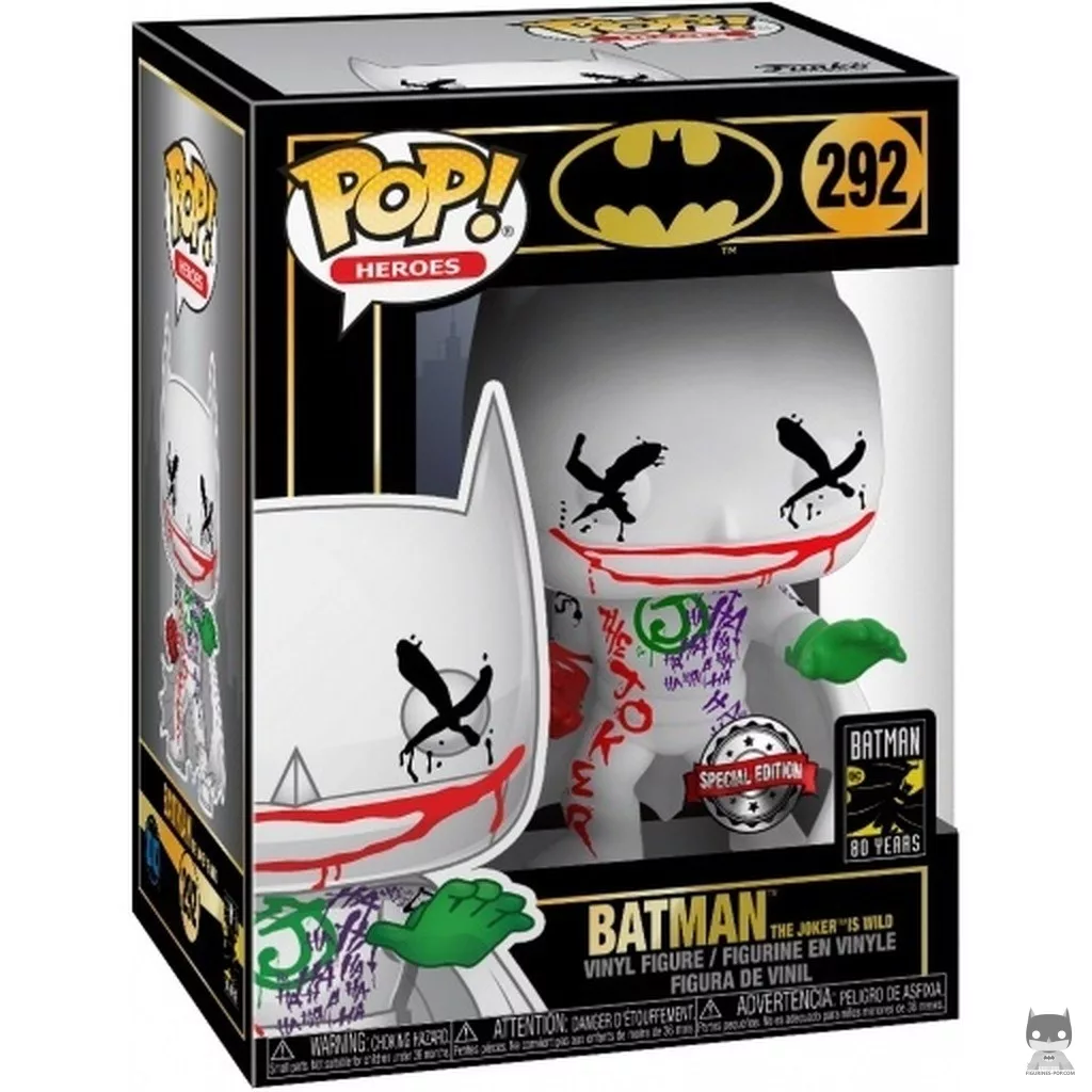 Figura Funko Pop! Batman (The Joker is Wild) en su caja
