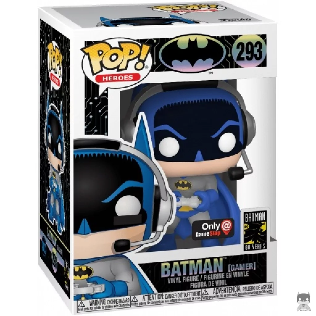 Figura Funko Pop! Batman gamer en su caja