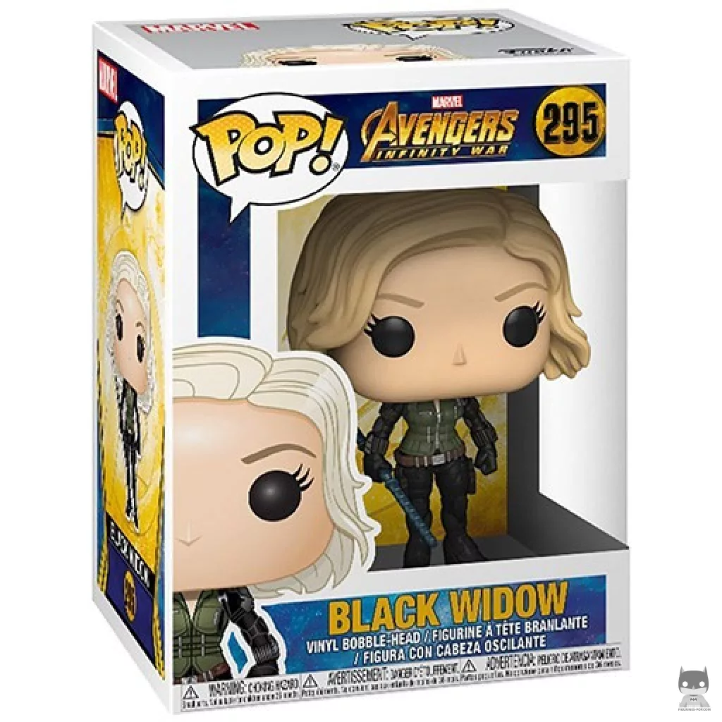 Figura Funko Pop! Viuda Negra en su caja