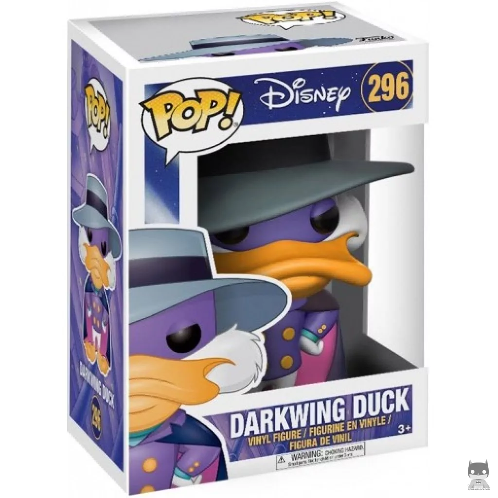 Figura Funko Pop! Pato Darkwing en su caja