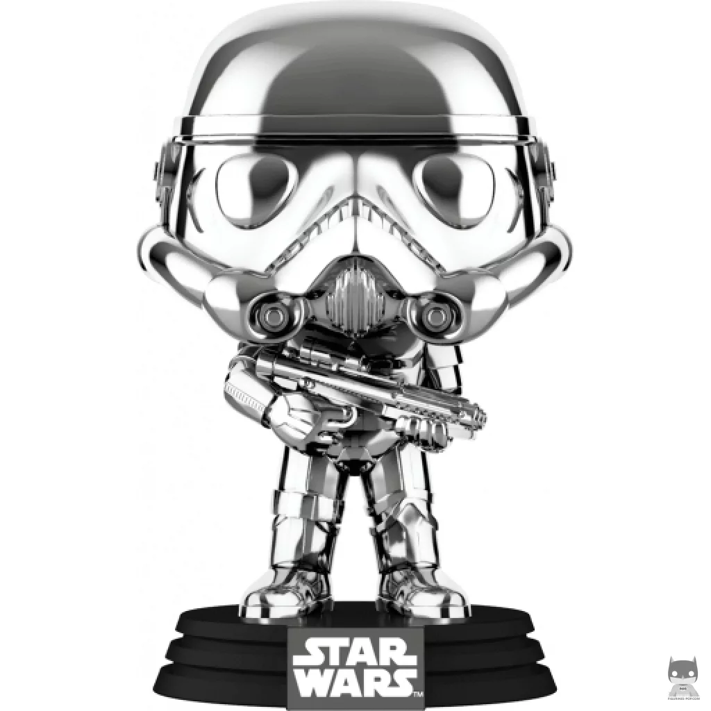 Figura Funko Pop! Stormtrooper (Plateado cromado) (Star Wars: Episodio I, La amenaza fantasma)