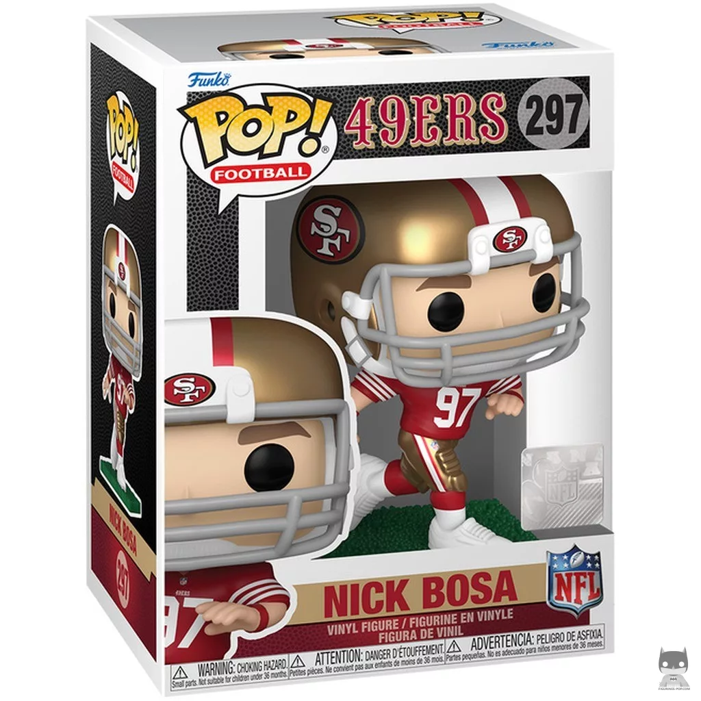 Figura Funko Pop! Nick Bosa en su caja