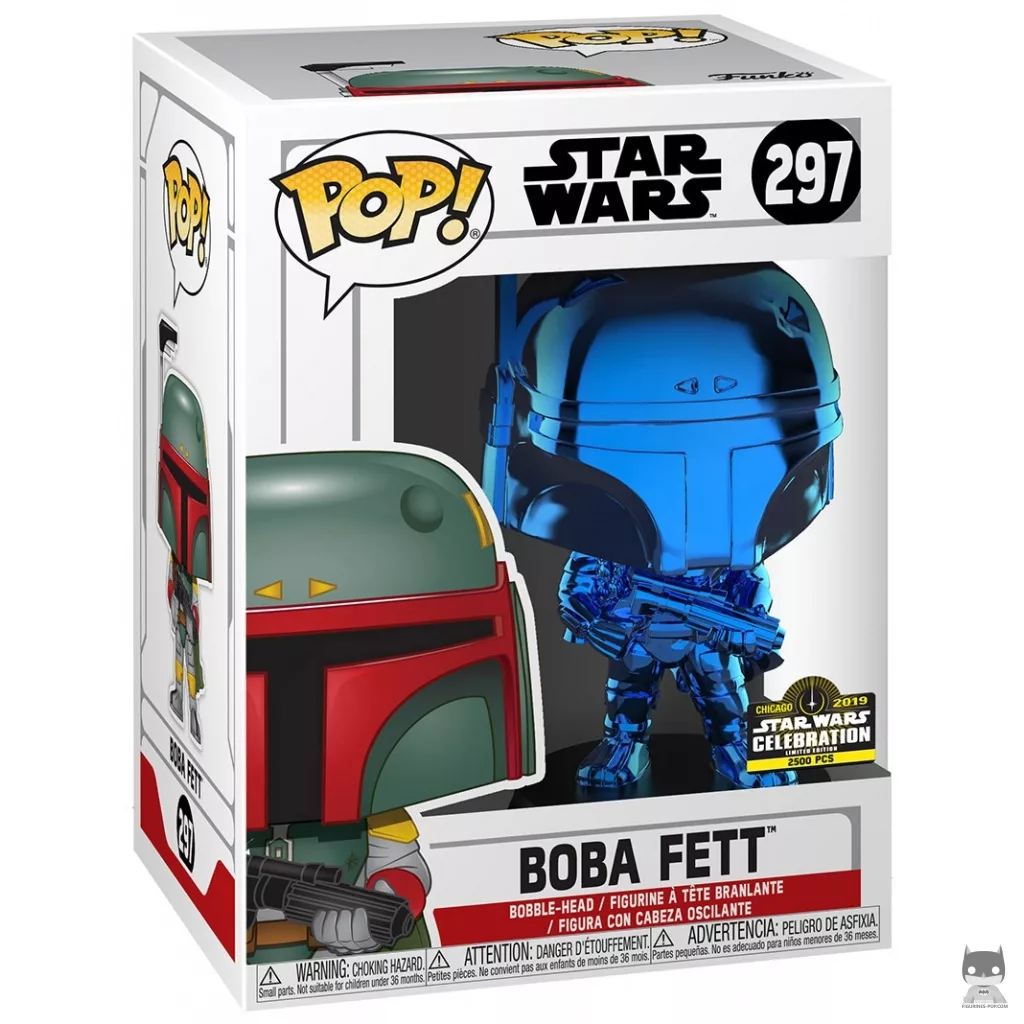Figura Funko Pop! Boba Fett (Azul) en su caja