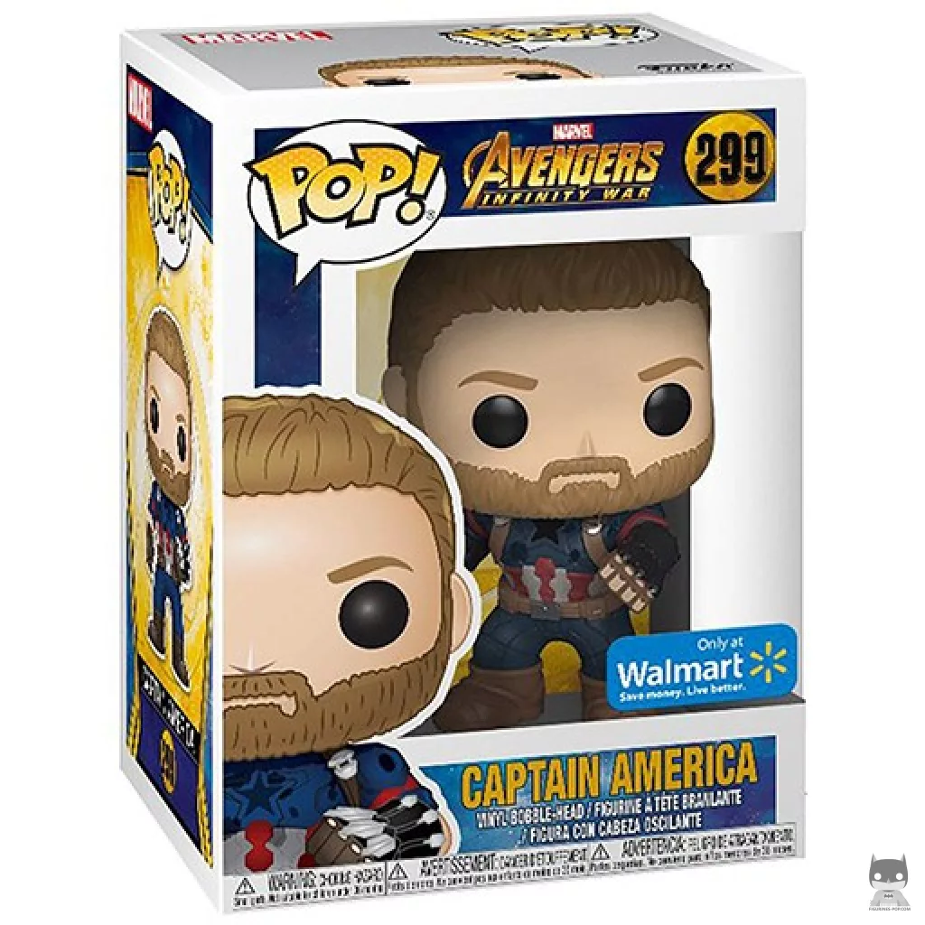 Figura Funko Pop! Capitán América (con escudo) en su caja