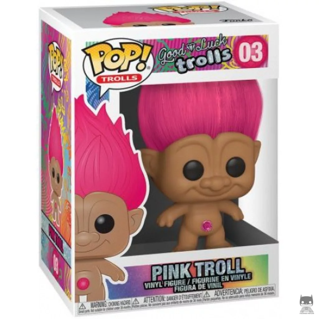 Figura Funko Pop! Troll rosa en su caja