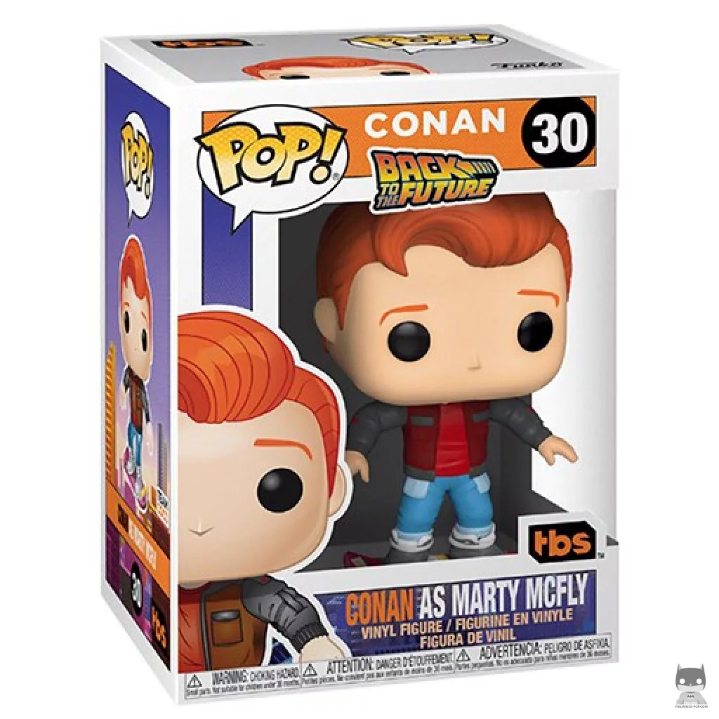 Figura Funko Pop! Conan como Marty McFly en su caja