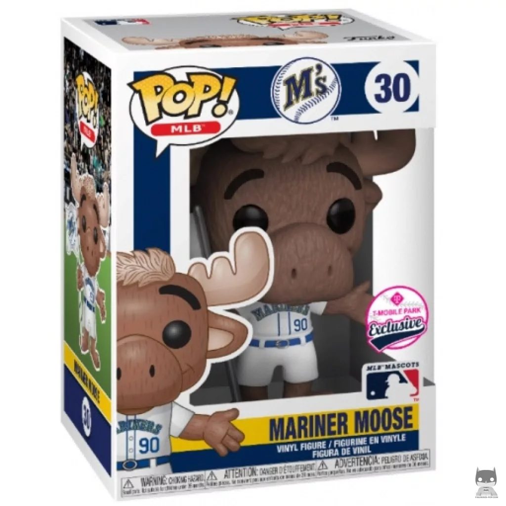 Figura Funko Pop! Mariner Moose con camiseta blanca en su caja