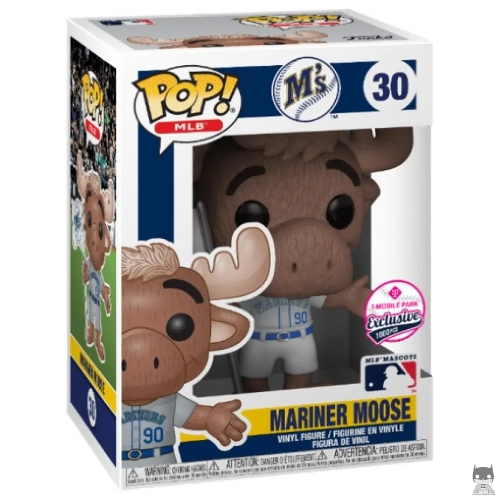 Figura Funko Pop! Mariner Moose con camiseta gris en su caja