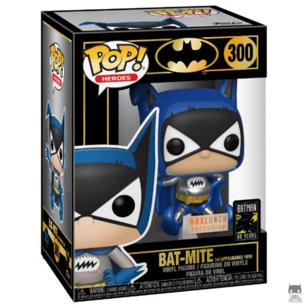 Figura Funko Pop! Bat-Mite primera aparición 1959 (Metalizado) en su caja
