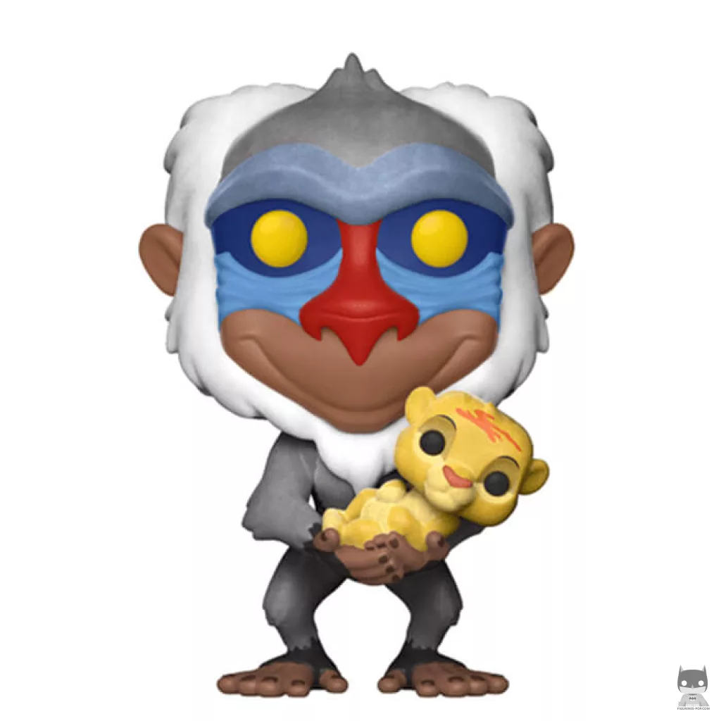 Figura Funko Pop! Rafiki sosteniendo a Simba bebé (Flocado) (El rey león)