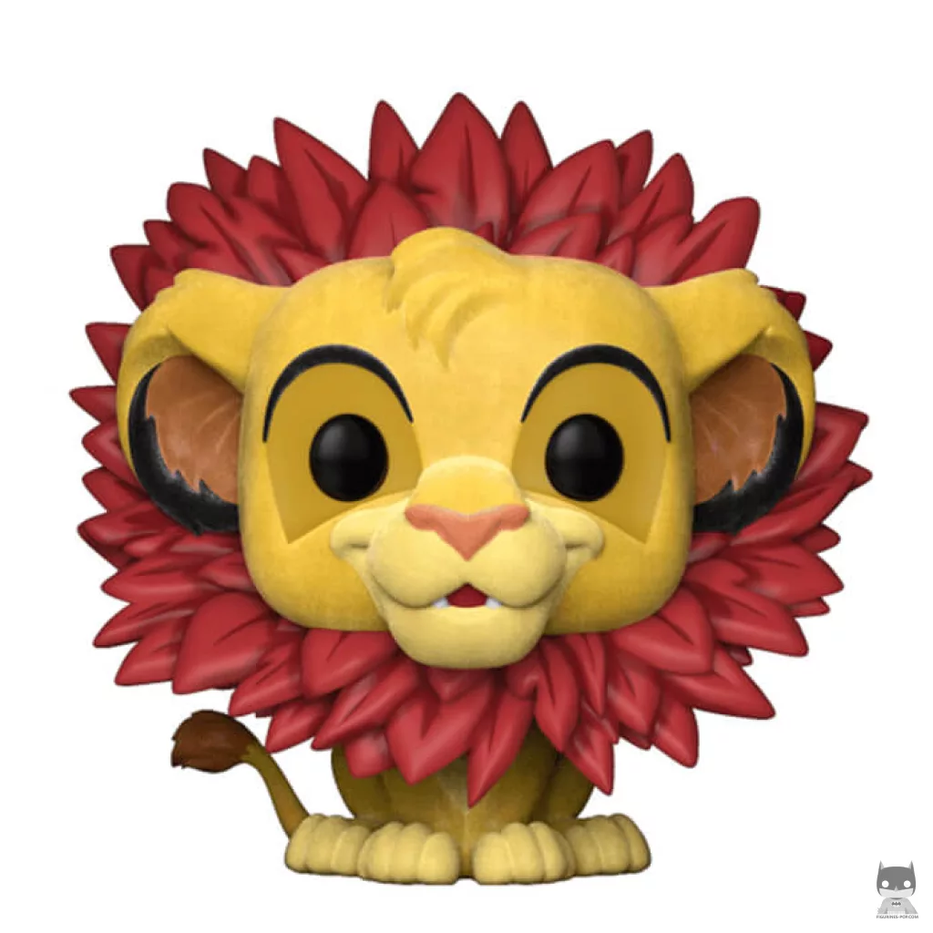 Figura Funko Pop! Simba con melena de hojas (Flocado) (El rey león)