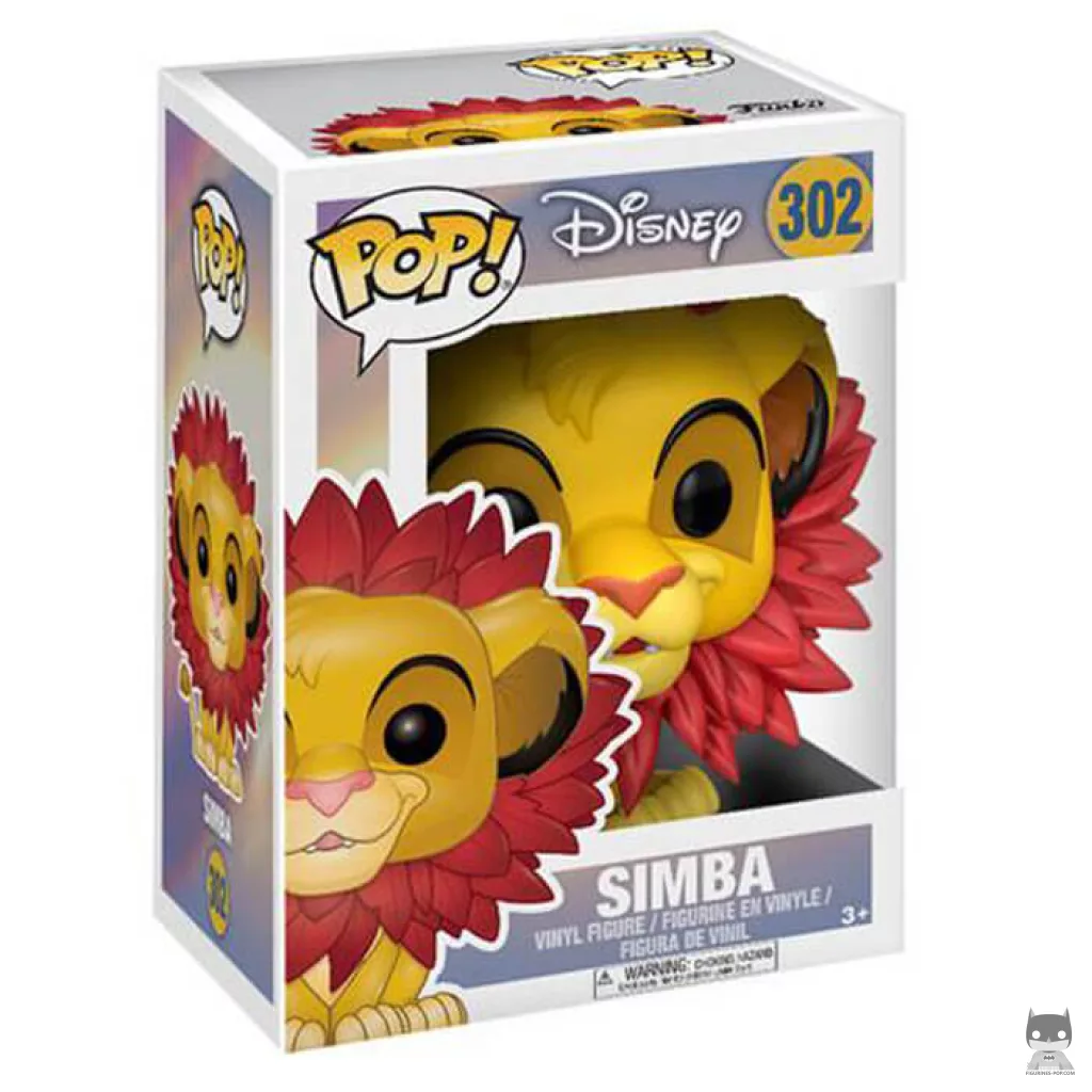 Figura Funko Pop! Simba con melena de hojas en su caja