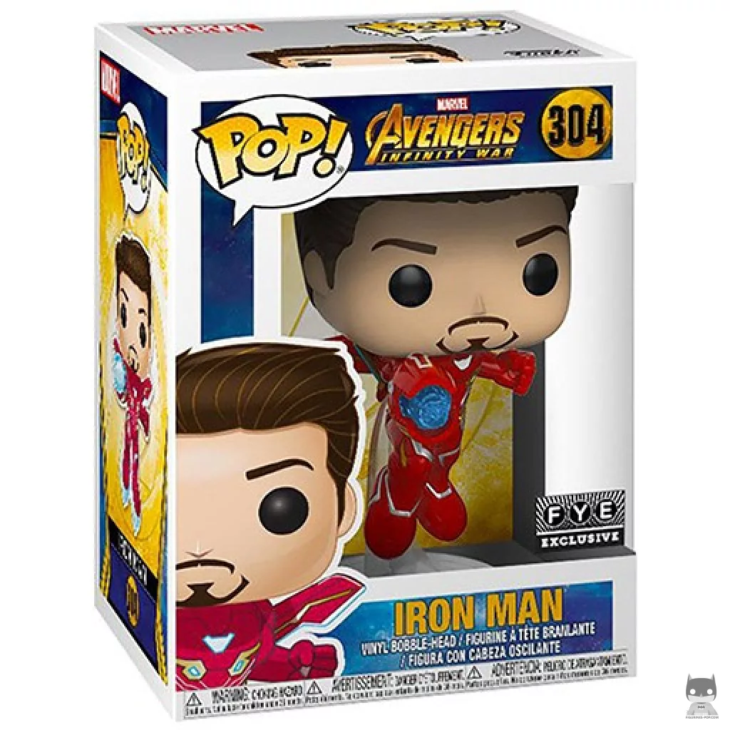 Figura Funko Pop! Iron Man (Sin máscara) en su caja