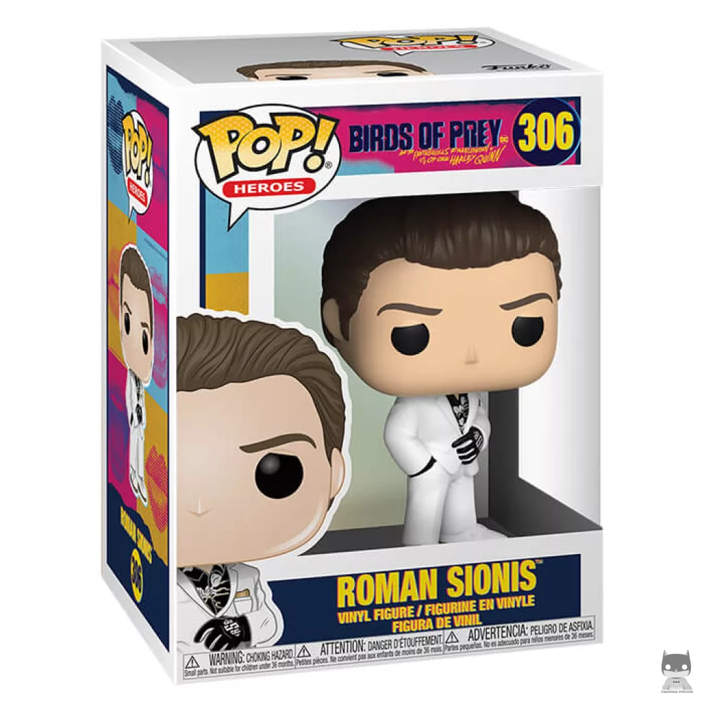 Figura Funko Pop! Roman Sionis en su caja
